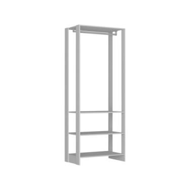 Imagem de Closet com 1 cabideiro e 2 prateleiras EY101 Linha Yes Emovell, Branco