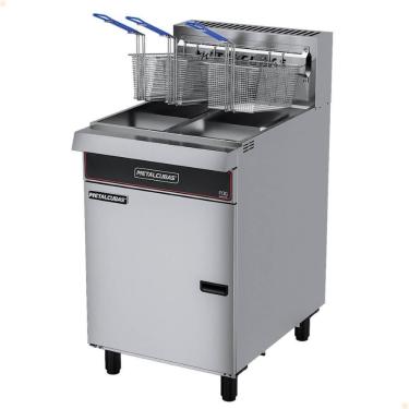 Imagem de Fritador Industrial A Gás 45L Metalcubas Fog 3C Duplo Premium Óleo 220V