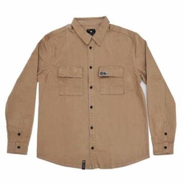 Imagem de Camisa Manga Longa LRG Botão New Twill - Caqui-Masculino