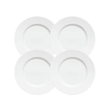 Imagem de Jogo de Pratos Sobremesa 4 Peças Melamina 18cm Lyor Branco