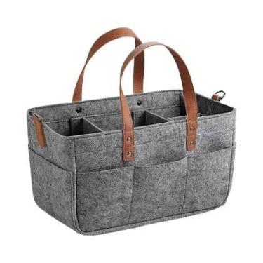 Imagem de Cesta Organizadora de Fraldas em Feltro 14L Easy Decor Porta Fraldas c