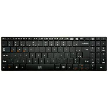 Imagem de Teclado Sem Fio Bluetooth Slim Multi Preto Tecla Multimidia - Multilas