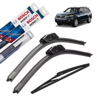 Imagem de Kit Limpador Parabrisa Kia Sorento 2013 2014 2015 + Traseira - Bosch e
