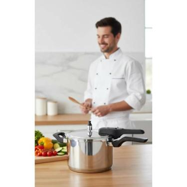Imagem de Panela Pressão Inox 4,5L Fundo Triplo Cozimento Rápido - Congratulatio