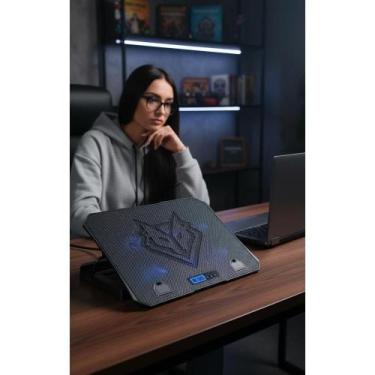 Imagem de 2x Suporte Gamer Notebook 15.6" 6 Coolers LED Painel Digital - Congrat
