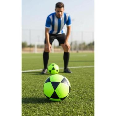 Imagem de 2x Bola Futebol Campo Nº5 Vulc. PU Verde/Preto 68cm 400g