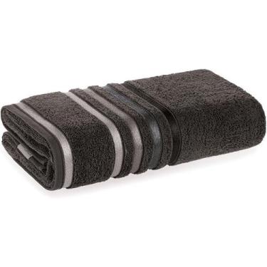 Imagem de Kit 2 Toalhas Karsten Lumina Banhão 100 Algodão Cor Carbono cinza Azul