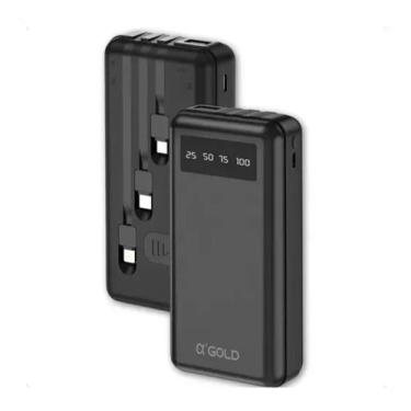Imagem de Carregador Portátil Power Bank 20000mah Bte-30 Agold Cor Preto