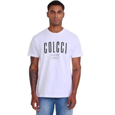 Imagem de Camiseta Masculina Colcci Alto Relevo, Branco, G