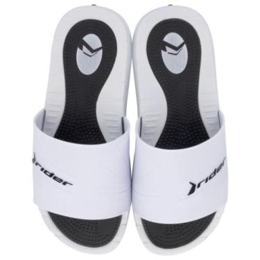 Imagem de Chinelo Rider Rush Slide Masculino Original Confortavel, Branco, Preto