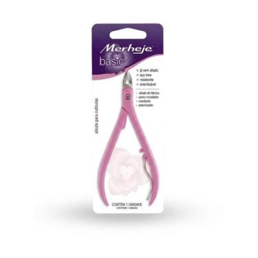 Imagem de Alicate para Cutícula Basic  Merhej  Aço Inoxidável  Corte Preciso e C