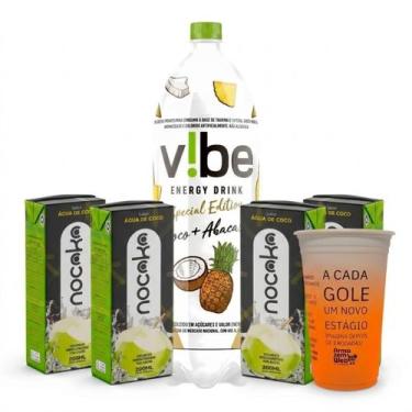 Imagem de Kit Energético Vibe Coco e Abacaxi 2L Água de Coco e Copo - Armazm WEB
