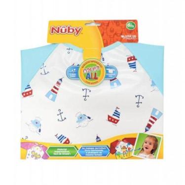 Imagem de Babador Impermeável com Manga Nûby Azul - Nuby