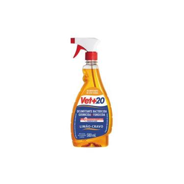 Imagem de Desinfetante Bactericida Vet20 Spray LIMÃO CRVAO 500ml