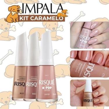 Imagem de Kit Esmaltes Risqué ViraLata Caramelo Tons Marrom, Chocolate, Nude e T