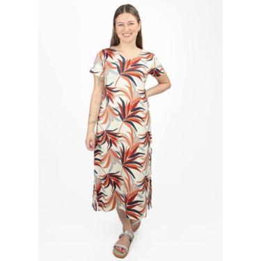 Imagem de Vestido Midi Estampado  Pau a Pique, Telha, M