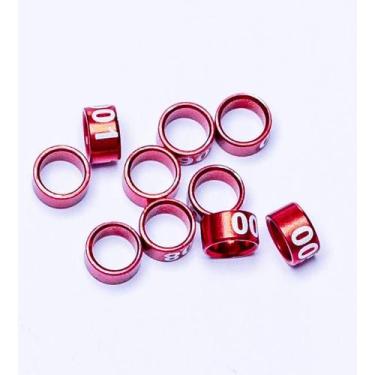 Imagem de Anilhas Fechadas Alumínio 3.0mm Numeradas - Pact c/ 20und  - 21 a 40 -