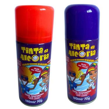 Imagem de Kit 2 Tinta Spray De Cabelo Festa Carnaval Infantil Fantasia - Linha d
