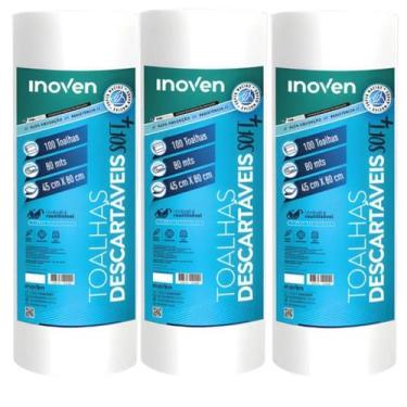 Imagem de Toalhas Descartáveis Pet Soft Plus Inoven 45x80cm Rolo Com 300un