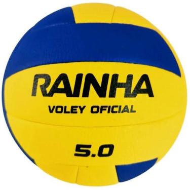 Imagem de Bola De Vôlei Rainha 5.0 Amarelo e Azul, Único