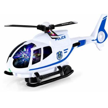 Imagem de Helicóptero Musical Anda com Luzes e Sons e Bate e Volta Brinquedo Inf