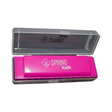 Imagem de Gaita Harmônica Infantil Spring Kids SPK-041R Rosa Pink