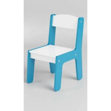 Imagem de Cadeira Infantil Madeira Didática Azul - Congratulations Store