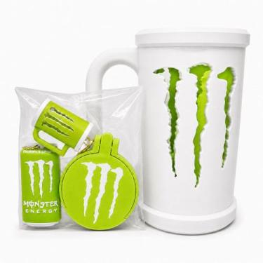Imagem de Porta lata energetico 473 ml kit chaveiro tampa abridor - Monster, Bra
