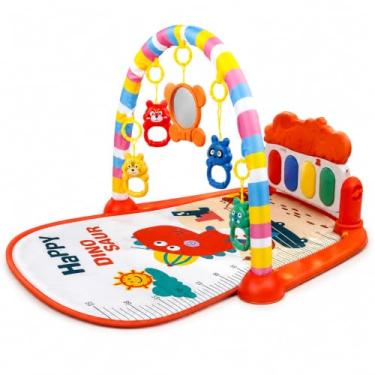 Imagem de Tapete de Atividades Musical para Bebê, Ginásio Interativo com Piano e Luzes, Desenvolvimento Sensorial e Motor, com Teclado e Sons (Vermelho)