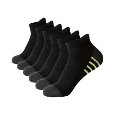 Imagem de Meias Esportivas Masculinas plus Size 12 Pares EU39-46 Respiráveis Con
