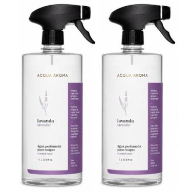 Imagem de Kit c/ 2 Águas Perfumadas para Roupas Acqua Aroma 1L Lavanda