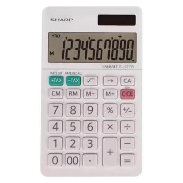 Imagem de Calculadora Sharp EL-377WB, branca 2,75