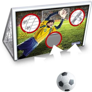 Imagem de Kit Brinquedo Esportivo Chute a Gol CAG180 Treino e Torneio 3 Modalidades Plástico Brinquemix