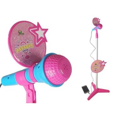 Microfone Karaokê Infantil - Show - Rosa - Toyng
