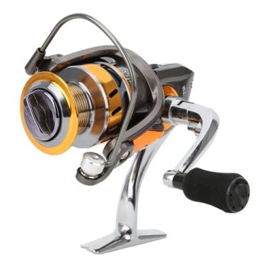 Imagem de Carretel de pesca de fiação, rolamento de alta velocidade de rotação Carretel de pesca de fiação esquerda direita intercambiável para pesca em rios para lagos(MT4000 pistola prata)
