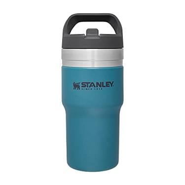 Imagem de Stanley Copo de aço inoxidável IceFlow com palha, garrafa de água isolada a vácuo para casa, escritório ou carro, copo reutilizável com canudo à prova de vazamento Flip Lagoon, 590 g
