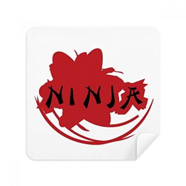 Imagem de Japan Ninja Words Sakura delineado óculos pano pano pano limpeza de tela tecido camurça pacote com 2