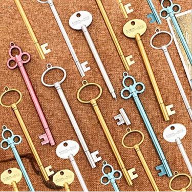 Imagem de 20 peças de caneta de tinta de gel de 0,5 mm, caneta de gel Magnolora Creative Office Stationary School Supplies Fine Point esferográfica de tinta preta, cor aleatória, 20 Pieces Key Style Ballpoint P