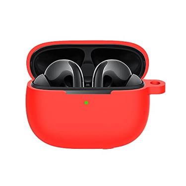 Imagem de Capa de fone de ouvido de silicone para Xiaomi Mi FlipBuds Pro Capa protetora anti-queda à prova de choque para MI FlipBuds Pro Acessórios Red