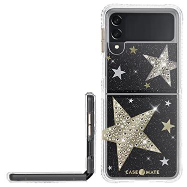 Imagem de Case-Mate - Sheer Superstar – Capa para Samsung Galaxy Z Flip 3 5G – Estrelas de strass elevadas – Proteção contra quedas de 3 metros – 16 cm – Superstar transparente