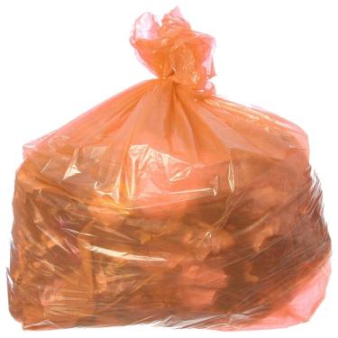 Imagem de Saco Para Lixo Com Capacidade De 100 Litros Laranja Com 100 Unidades Itaquiti