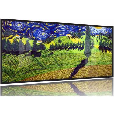 Imagem de Quadro Van Gogh Girassóis no Campo Decorativo Sala 130x60 Moldura Preta 2x2