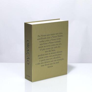 Imagem de Caixa Livro Metalizado Oração Pai Nosso 26x20x7cm