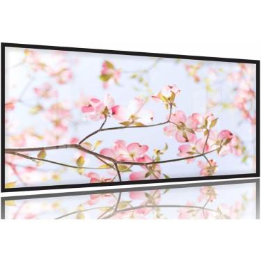 Imagem de Quadro Flores e Plantas Paisagem Mosaico 130x60 Moldura Preta 2x2