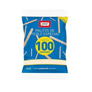 Imagem de Palito De Picolé Ponta Redonda Com 100 Unidades