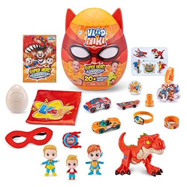 Imagem de ZURU Vlad & Niki Superhero Surprise Egg Dino Attack with 20+ Surprises , Red