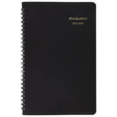 Imagem de AT-A-GLANCE Agenda de livros de compromissos acadêmicos 2022-2023, semanal e mensal, 12,7 cm x 20,3 cm, pequena, preta (7010105)