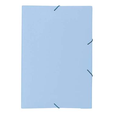 Imagem de 10 Pastas C/Aba Elástica Ofício Azul Pastel - Acp