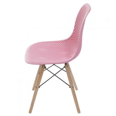 Imagem de Cadeira Base Madeira Colmeia OR Design Rosa