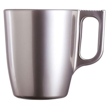 Imagem de LUMINARC FLASHY CANECA 9x8x8cm 250ml VIDRO TEMPERADO PRATA